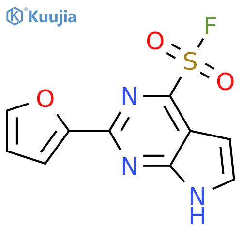 2-(furan-2-yl)-7H-pyrrolo2,3-dpyrimidine-4-sulfonyl fluoride structure