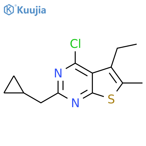 4-chloro-2-(cyclopropylmethyl)-5-ethyl-6-methylthieno2,3-dpyrimidine structure
