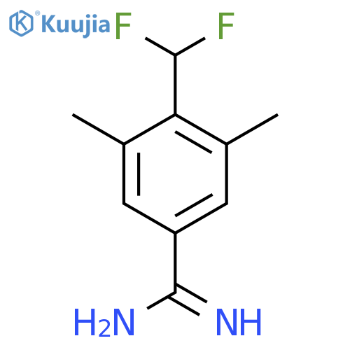 4-(difluoromethyl)-3,5-dimethylbenzene-1-carboximidamide structure