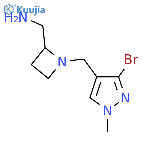 {1-(3-bromo-1-methyl-1H-pyrazol-4-yl)methylazetidin-2-yl}methanamine structure