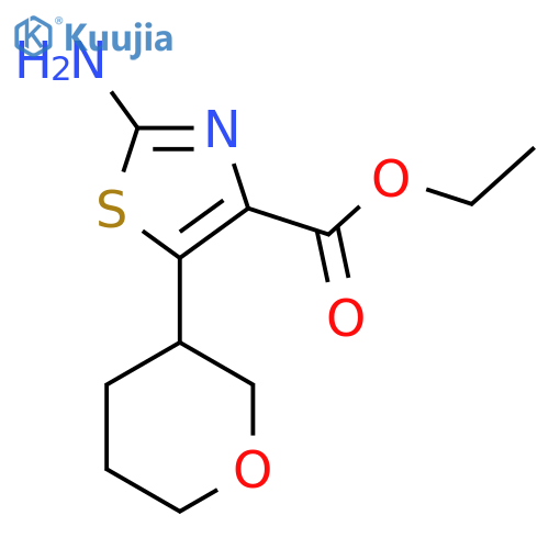 ethyl 2-amino-5-(oxan-3-yl)-1,3-thiazole-4-carboxylate structure