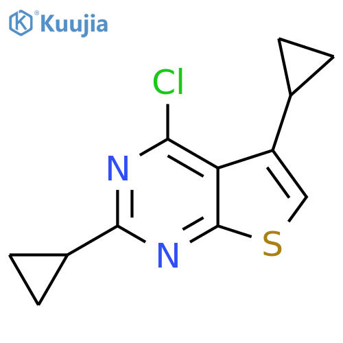 4-chloro-2,5-dicyclopropylthieno2,3-dpyrimidine structure
