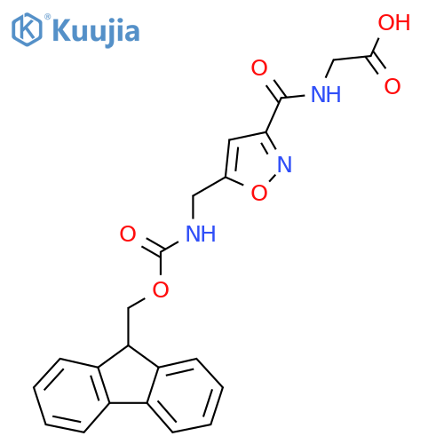 2-({5-({(9H-fluoren-9-yl)methoxycarbonyl}amino)methyl-1,2-oxazol-3-yl}formamido)acetic acid structure