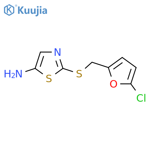 2-{(5-chlorofuran-2-yl)methylsulfanyl}-1,3-thiazol-5-amine structure
