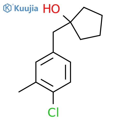 1-(4-chloro-3-methylphenyl)methylcyclopentan-1-ol structure