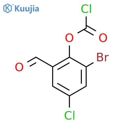 2-bromo-4-chloro-6-formylphenyl chloroformate structure