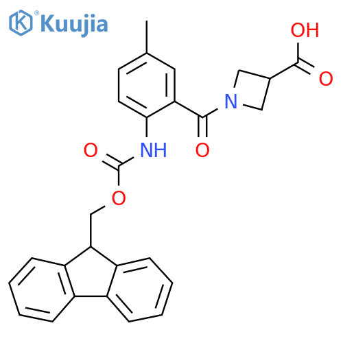 1-2-({(9H-fluoren-9-yl)methoxycarbonyl}amino)-5-methylbenzoylazetidine-3-carboxylic acid structure