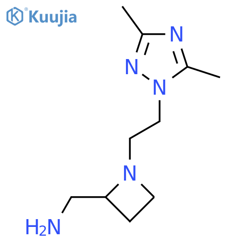 {1-2-(dimethyl-1H-1,2,4-triazol-1-yl)ethylazetidin-2-yl}methanamine structure