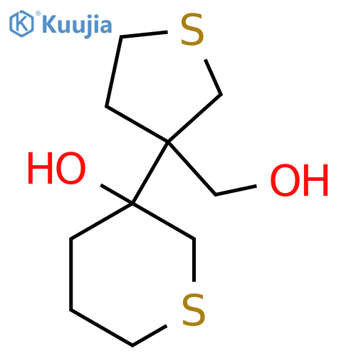 3-3-(hydroxymethyl)thiolan-3-ylthian-3-ol structure