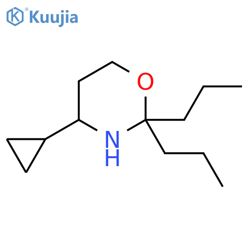 4-cyclopropyl-2,2-dipropyl-1,3-oxazinane structure