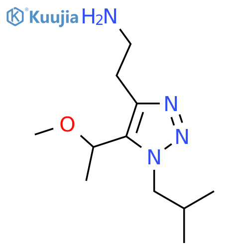 2-5-(1-methoxyethyl)-1-(2-methylpropyl)-1H-1,2,3-triazol-4-ylethan-1-amine structure