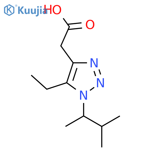 2-5-ethyl-1-(3-methylbutan-2-yl)-1H-1,2,3-triazol-4-ylacetic acid structure