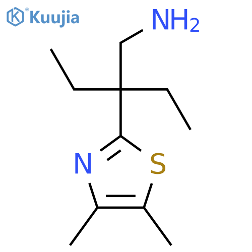 2-3-(aminomethyl)pentan-3-yl-4,5-dimethyl-1,3-thiazole structure