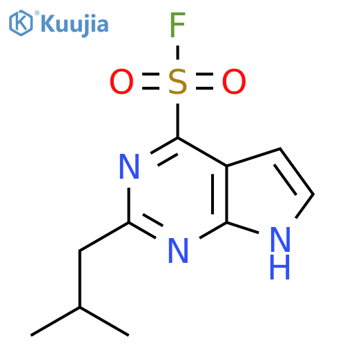 2-(2-methylpropyl)-7H-pyrrolo2,3-dpyrimidine-4-sulfonyl fluoride structure