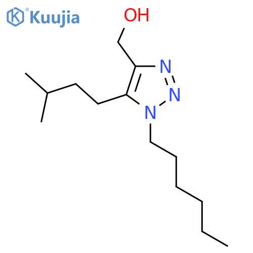 1-hexyl-5-(3-methylbutyl)-1H-1,2,3-triazol-4-ylmethanol structure