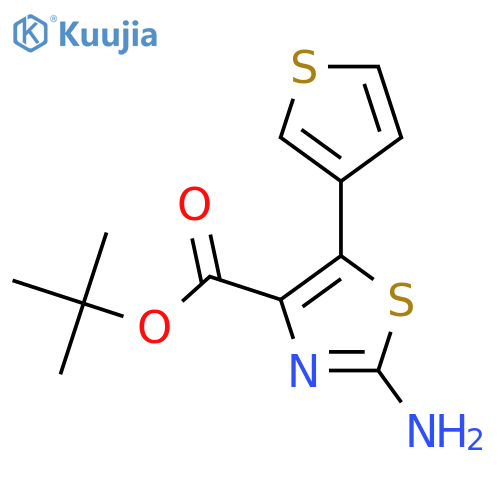 tert-butyl 2-amino-5-(thiophen-3-yl)-1,3-thiazole-4-carboxylate structure
