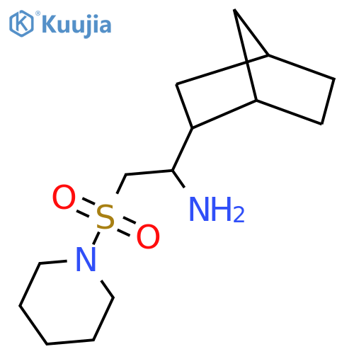 1-{bicyclo2.2.1heptan-2-yl}-2-(piperidine-1-sulfonyl)ethan-1-amine structure