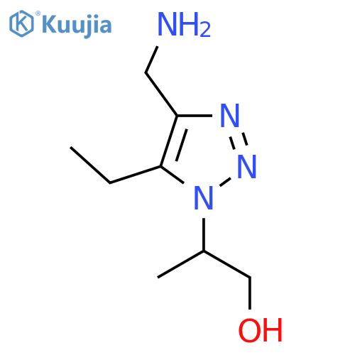 2-4-(aminomethyl)-5-ethyl-1H-1,2,3-triazol-1-ylpropan-1-ol structure