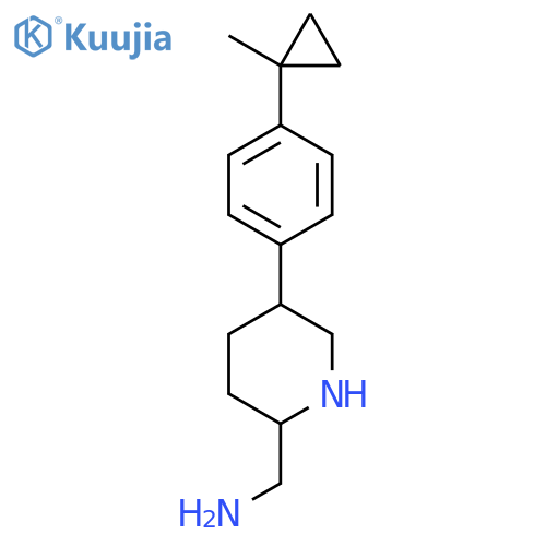 {5-4-(1-methylcyclopropyl)phenylpiperidin-2-yl}methanamine structure