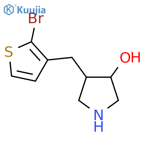 4-(2-bromothiophen-3-yl)methylpyrrolidin-3-ol structure