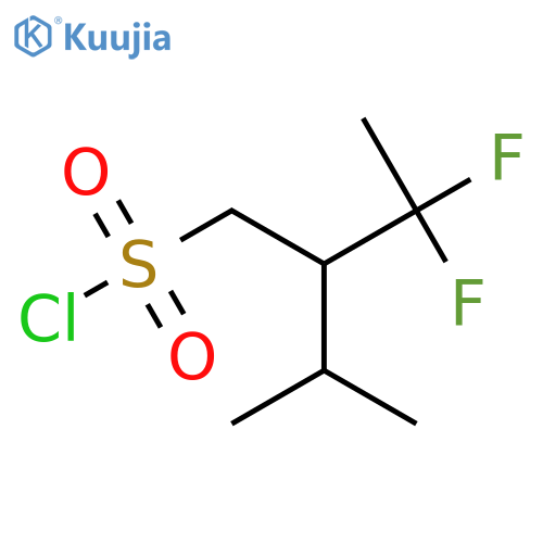 2-(1,1-difluoroethyl)-3-methylbutane-1-sulfonyl chloride structure