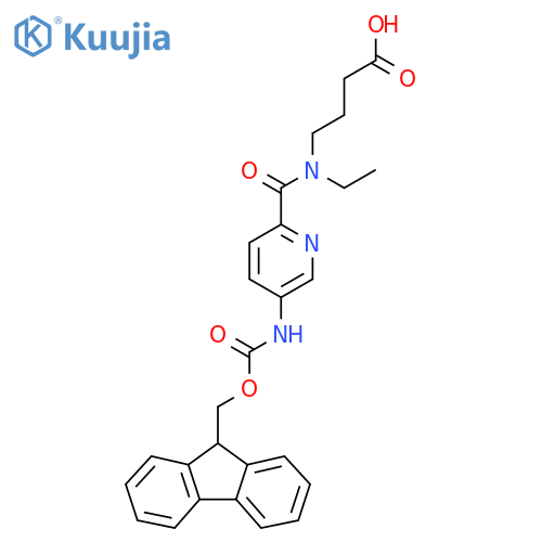 4-{N-ethyl-1-5-({(9H-fluoren-9-yl)methoxycarbonyl}amino)pyridin-2-ylformamido}butanoic acid structure