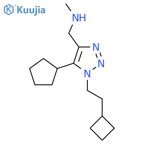 {1-(2-cyclobutylethyl)-5-cyclopentyl-1H-1,2,3-triazol-4-ylmethyl}(methyl)amine structure