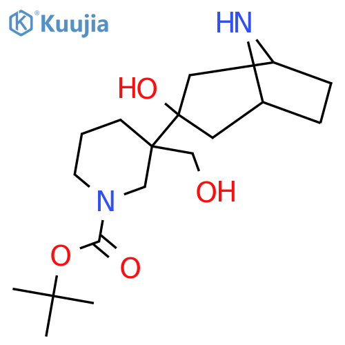 tert-butyl 3-{3-hydroxy-8-azabicyclo3.2.1octan-3-yl}-3-(hydroxymethyl)piperidine-1-carboxylate structure