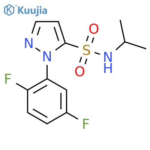1-(2,5-difluorophenyl)-N-(propan-2-yl)-1H-pyrazole-5-sulfonamide structure
