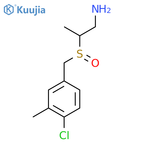 2-(4-chloro-3-methylphenyl)methanesulfinylpropan-1-amine structure