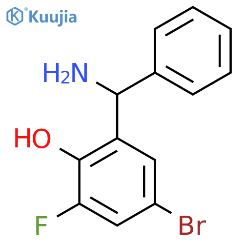 2-amino(phenyl)methyl-4-bromo-6-fluorophenol structure