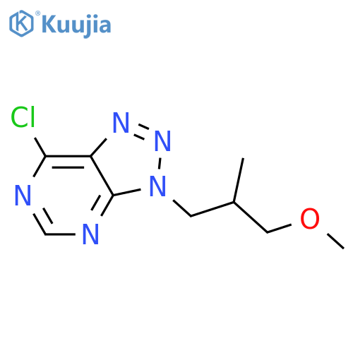 7-chloro-3-(3-methoxy-2-methylpropyl)-3H-1,2,3triazolo4,5-dpyrimidine structure