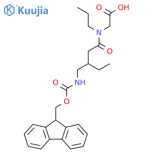 2-{3-({(9H-fluoren-9-yl)methoxycarbonyl}amino)methyl-N-propylpentanamido}acetic acid structure