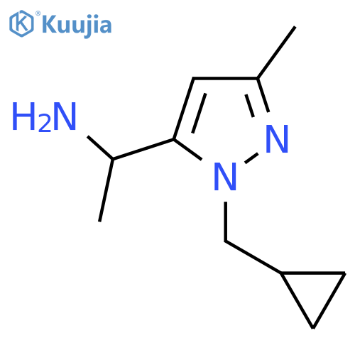 1-1-(cyclopropylmethyl)-3-methyl-1H-pyrazol-5-ylethan-1-amine structure
