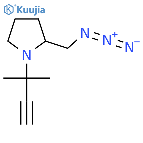 2-(azidomethyl)-1-(2-methylbut-3-yn-2-yl)pyrrolidine structure
