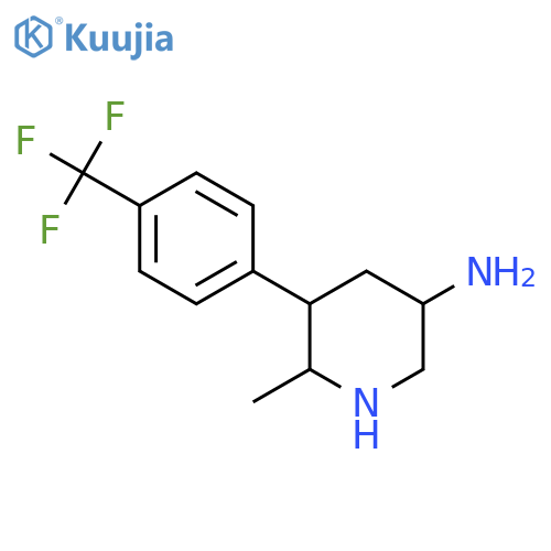 6-methyl-5-4-(trifluoromethyl)phenylpiperidin-3-amine structure