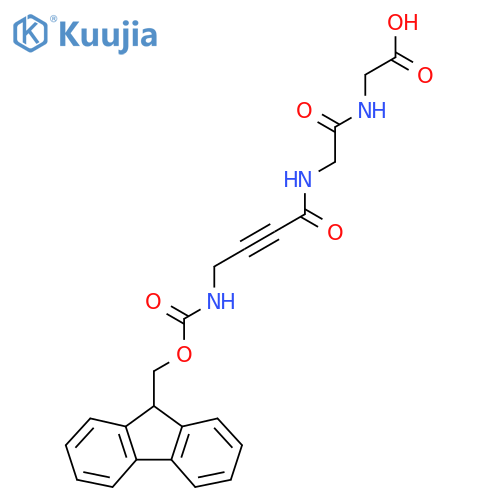 2-{2-4-({(9H-fluoren-9-yl)methoxycarbonyl}amino)but-2-ynamidoacetamido}acetic acid structure