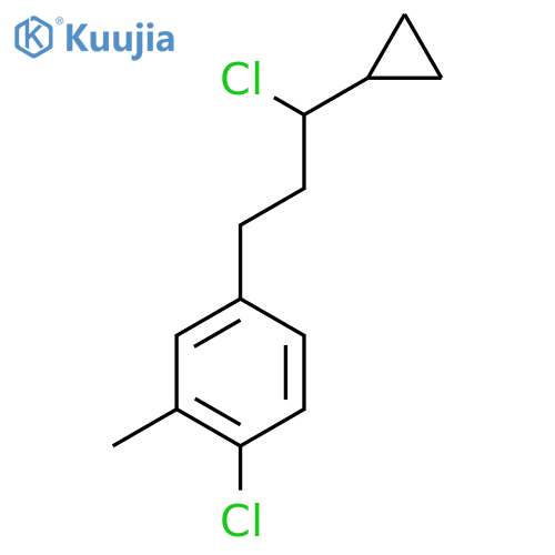 1-chloro-4-(3-chloro-3-cyclopropylpropyl)-2-methylbenzene structure