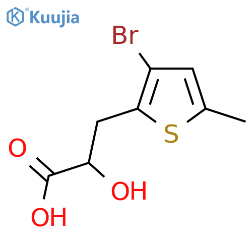 3-(3-bromo-5-methylthiophen-2-yl)-2-hydroxypropanoic acid structure