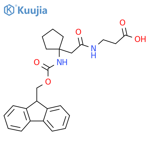 3-{2-1-({(9H-fluoren-9-yl)methoxycarbonyl}amino)cyclopentylacetamido}propanoic acid structure