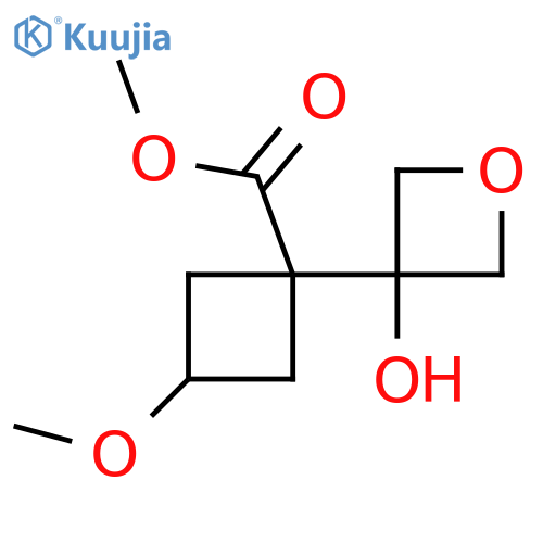 methyl 1-(3-hydroxyoxetan-3-yl)-3-methoxycyclobutane-1-carboxylate structure