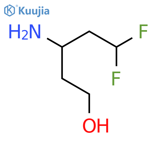 3-amino-5,5-difluoropentan-1-ol structure