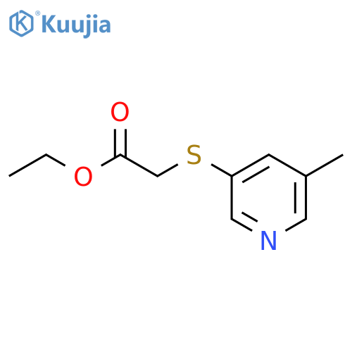 ethyl 2-(5-methylpyridin-3-yl)sulfanylacetate structure