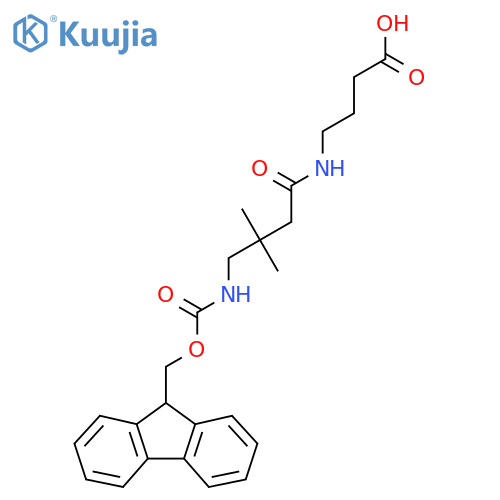 4-4-({(9H-fluoren-9-yl)methoxycarbonyl}amino)-3,3-dimethylbutanamidobutanoic acid structure