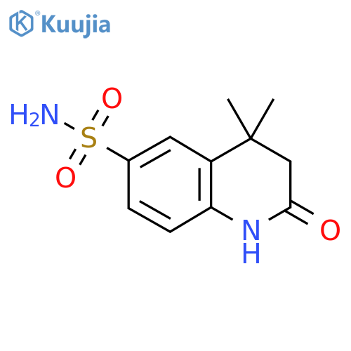 4,4-dimethyl-2-oxo-1,2,3,4-tetrahydroquinoline-6-sulfonamide structure