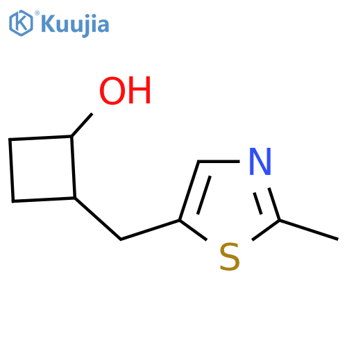 2-(2-methyl-1,3-thiazol-5-yl)methylcyclobutan-1-ol structure