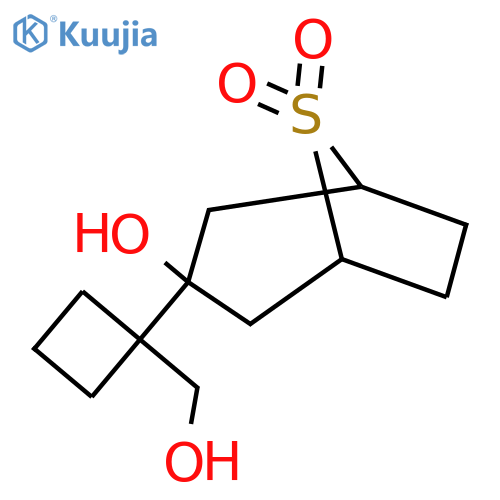 3-hydroxy-3-1-(hydroxymethyl)cyclobutyl-8lambda6-thiabicyclo3.2.1octane-8,8-dione structure