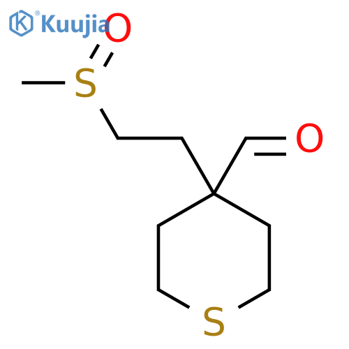 4-(2-Methanesulfinylethyl)thiane-4-carbaldehyde structure