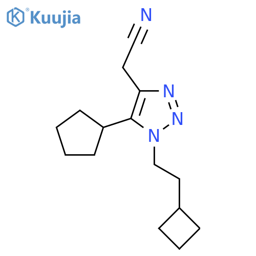 2-1-(2-cyclobutylethyl)-5-cyclopentyl-1H-1,2,3-triazol-4-ylacetonitrile structure