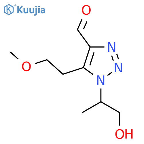 1-(1-hydroxypropan-2-yl)-5-(2-methoxyethyl)-1H-1,2,3-triazole-4-carbaldehyde structure